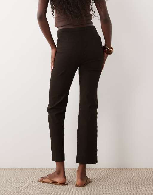 Mango tailored slim trouser in brown, 3 of 5
