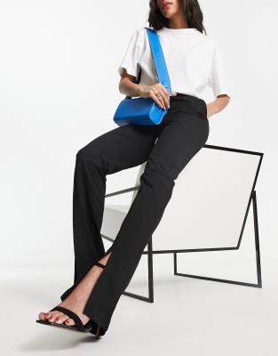 Mango tailored split hem pants in black - part of a set