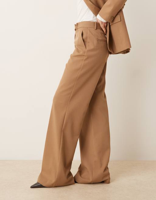 Mango tailored straight leg trouser co-ord in beige, 2 of 5