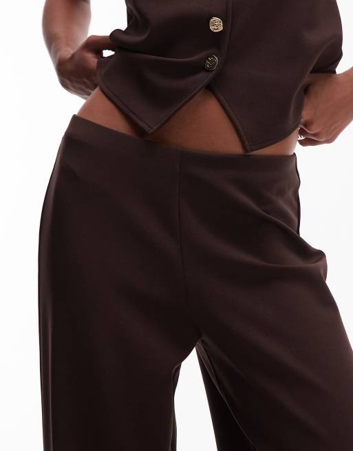 Mango tailored straight leg trouser co-ord in brown, 5 of 5
