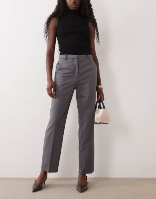 Mango Tailored Straight Pants In Gray
