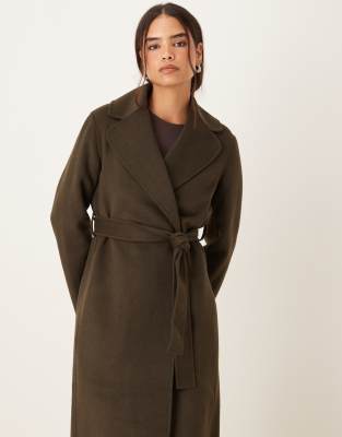 Mango Tailored Tie Waist Coat In Brown