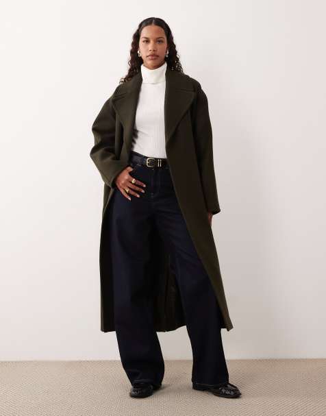 Mango tailored tie waist coat in khaki - view 1