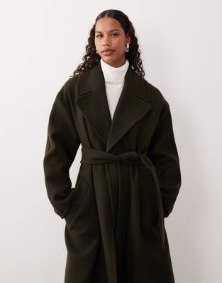 Mango Tailored Tie Waist Coat In Green