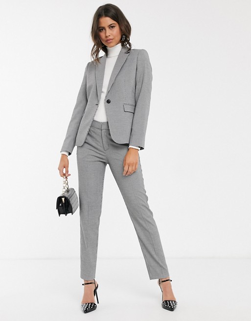 Mango tailored trouser co-ord in dogtooth print