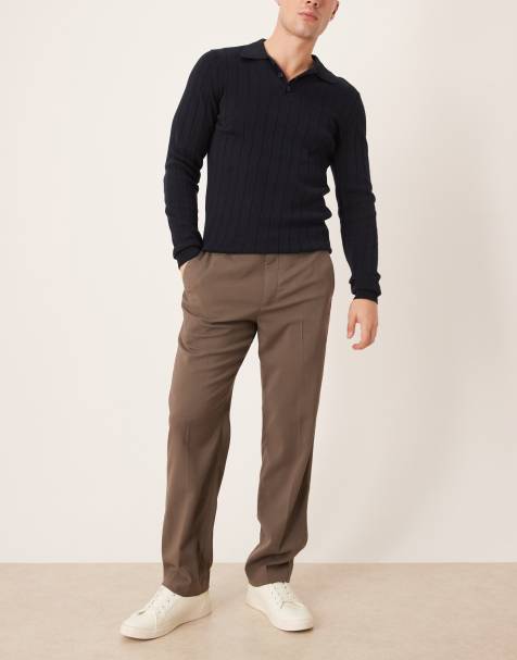 Mango tailored trouser in brown