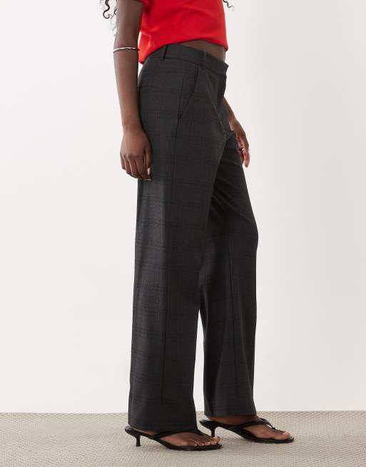 Mango tailored trouser in charcoal check print, 2 of 5