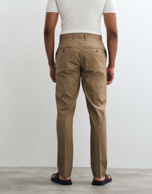 Mango tailored trouser in mushroom, 4 of 5