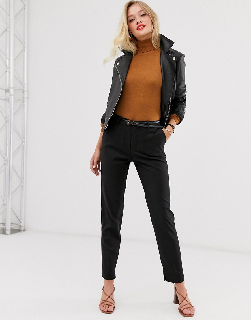 Mango tailored trousers in black