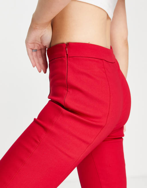 Red hot sale tight trousers