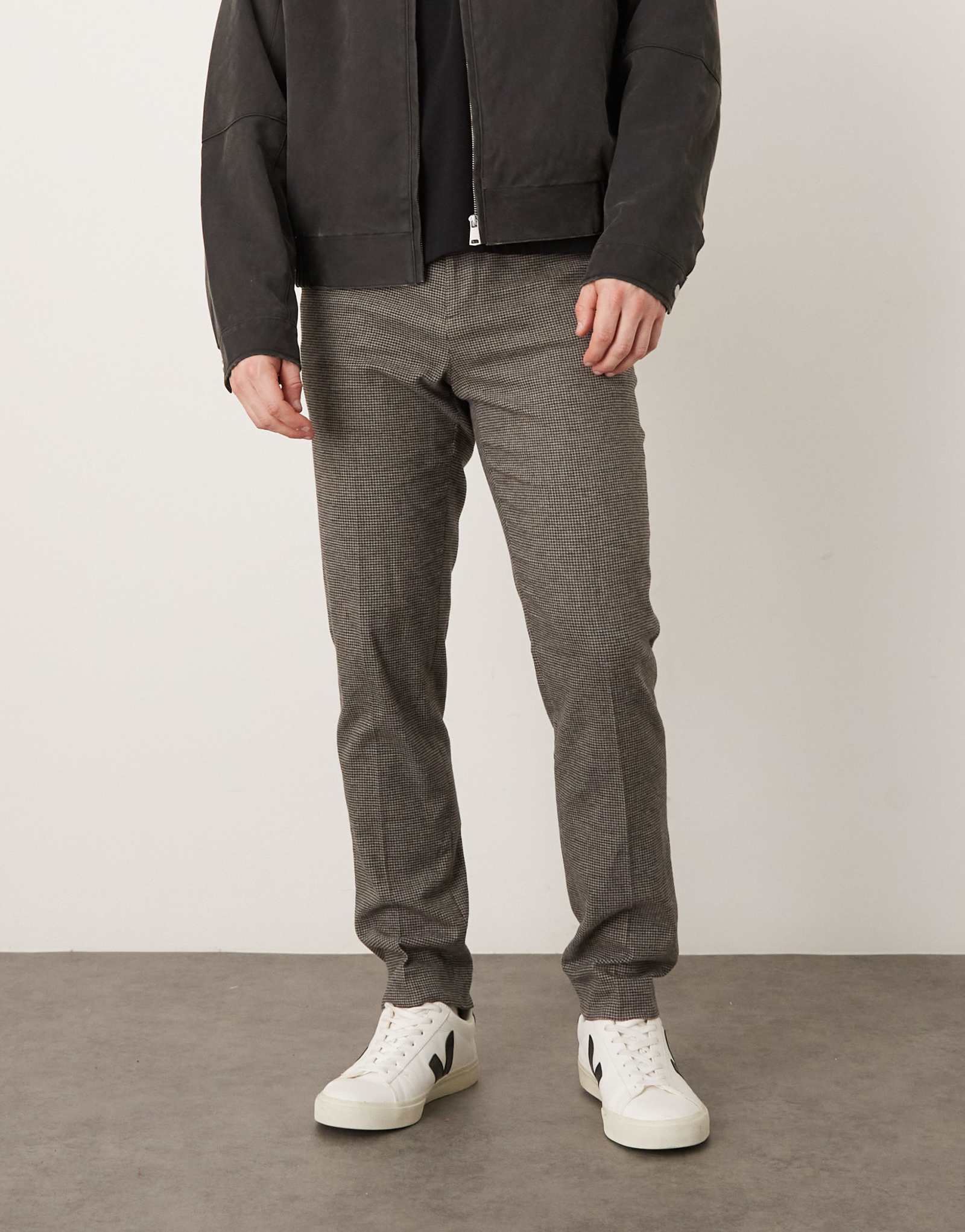 Твидовые брюки Mango коричневого цвета, сшитые на заказ