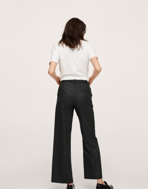 Mango wide outlet leg trousers