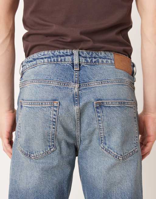Mango tapered jean in dark blue rinse wash, 4 of 5