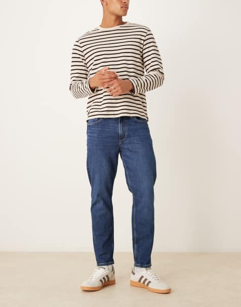 Mango tapered jean in dark blue - view 1