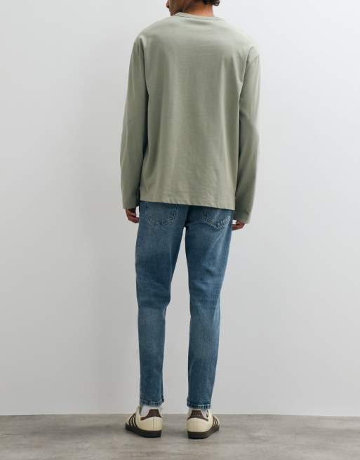 Mango tapered jean in mid blue, 2 of 5