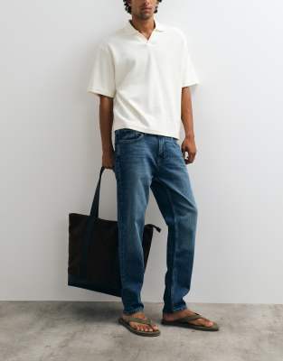 Mango Tapered Jeans In Gray
