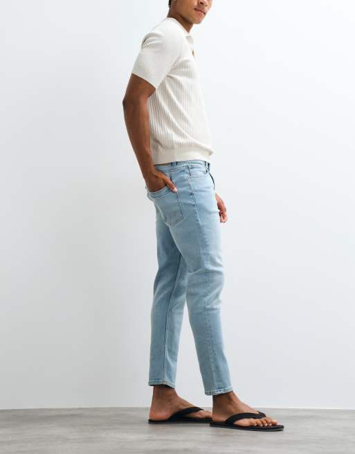 Mango tapered jeans in light blue, 3 of 5
