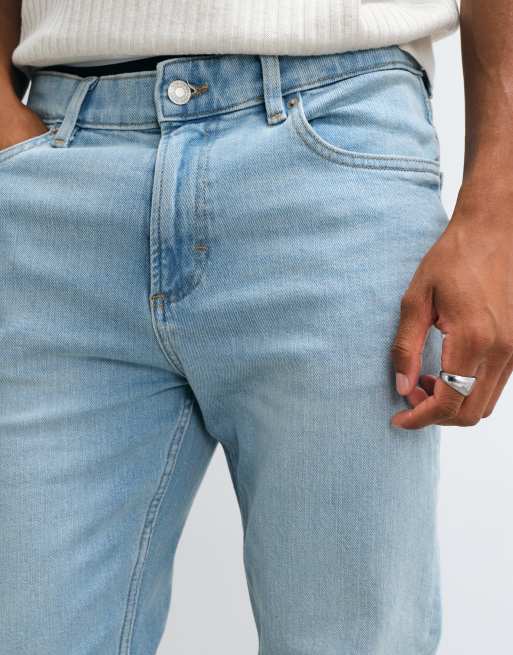 Mango tapered jeans in light blue, 4 of 5