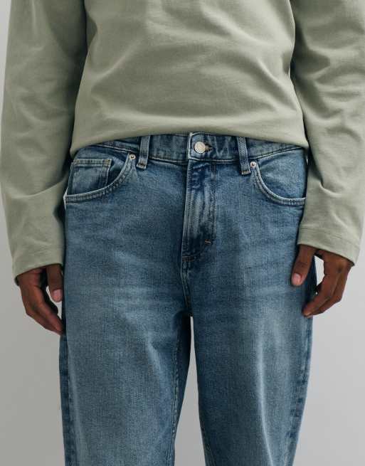 Mango tapered jeans in mid blue, 5 of 5