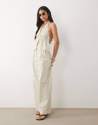 Mango Tatin Relaxed Pants In White