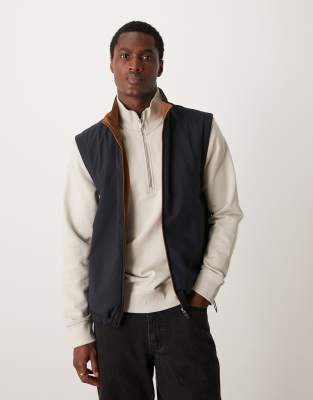 Mango technical reversible gilet in navy