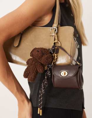 Mango Teddy Bag Charm In Brown