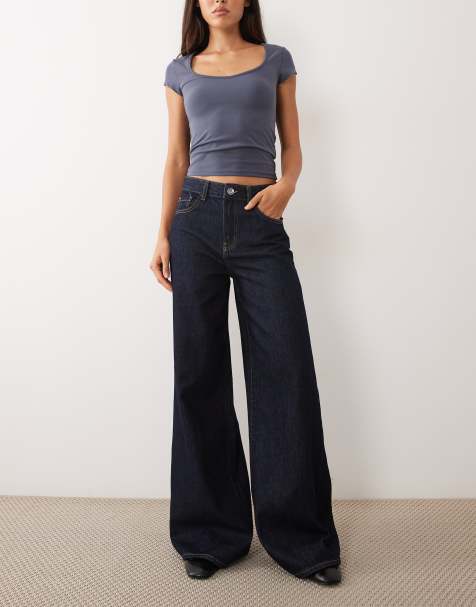 Mango Teen 100% cotton raka jeans i indigo - view 1