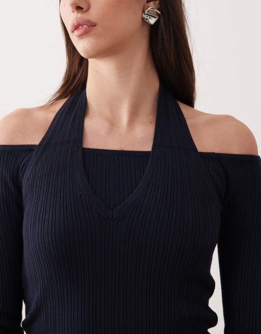 Mango – Teen – 2-in-1 langärmliges Oberteil in Marineblau, 3 von 4
