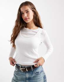 ASOS DESIGN Petite high waist barrel leg jeans in rinse wash