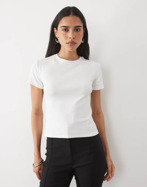 Mango Teen baby tee in white - view 1