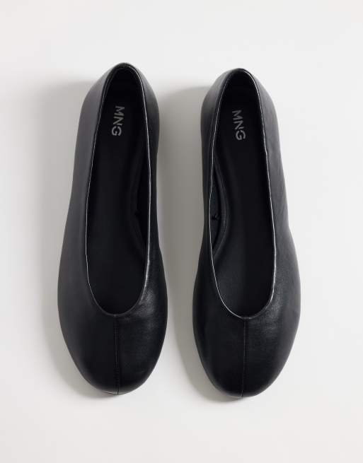 Mango Teen ballerines en cuir noir, 2 de 4