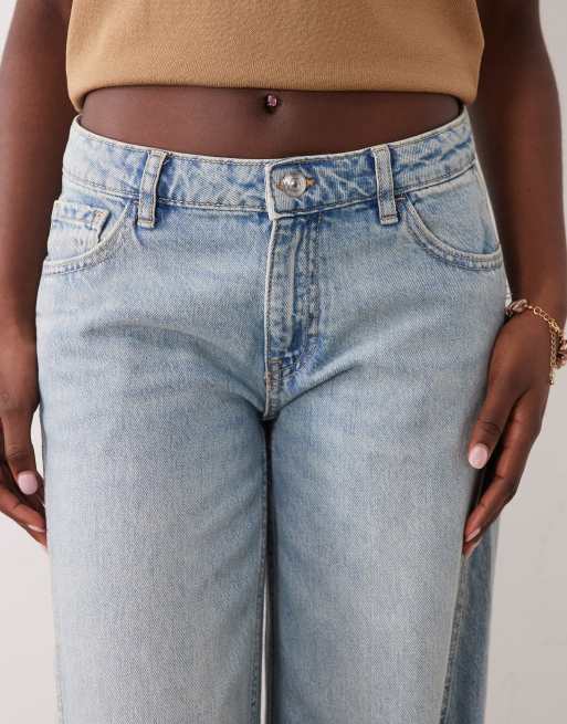 Mango Teen barrel jeans in lichtblauw, 4 van 5