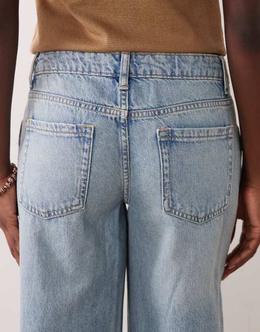 Mango Teen barrel jeans in lichtblauw, 5 van 5