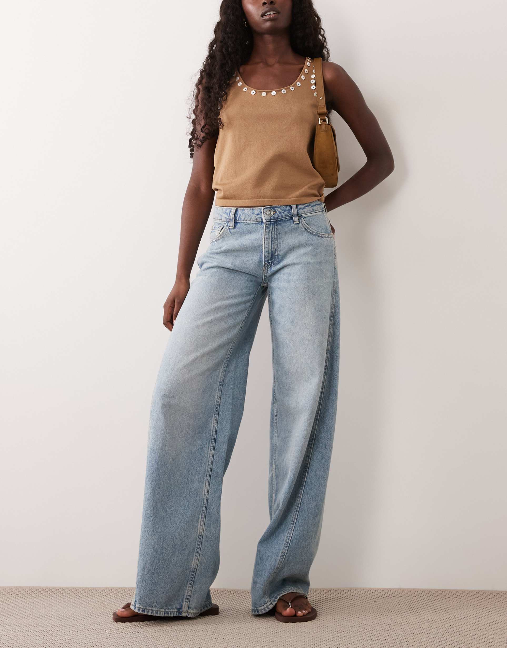 mango teen barrel jeans in light blue