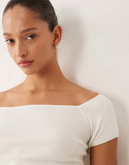 Mango – Teen – Biały top z odsłoniętymi ramionami, 3 z 4