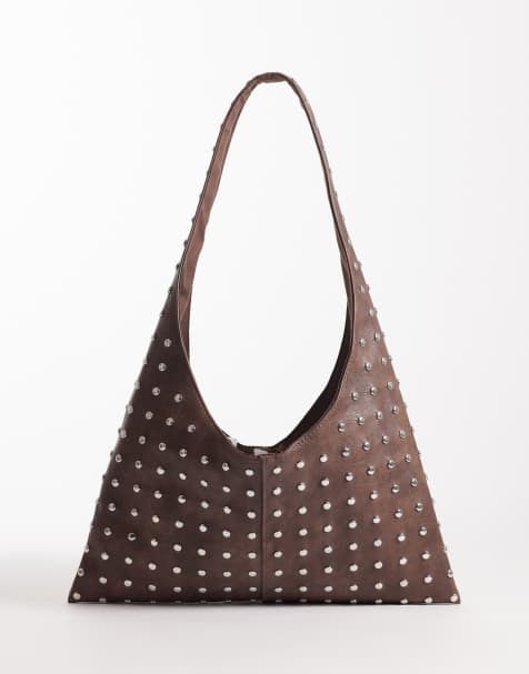 Mango - Teen - Borsa a mano marrone con occhielli - view 1