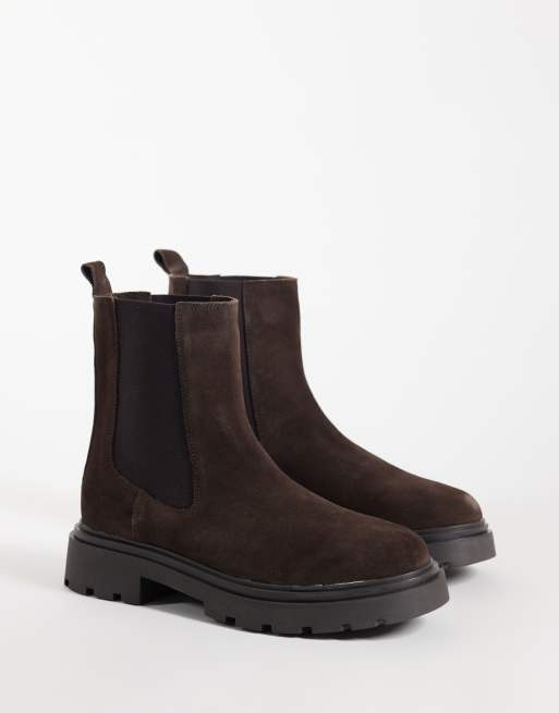Mango Teen botte motard en daim 100 % cuir marron, 2 de 4