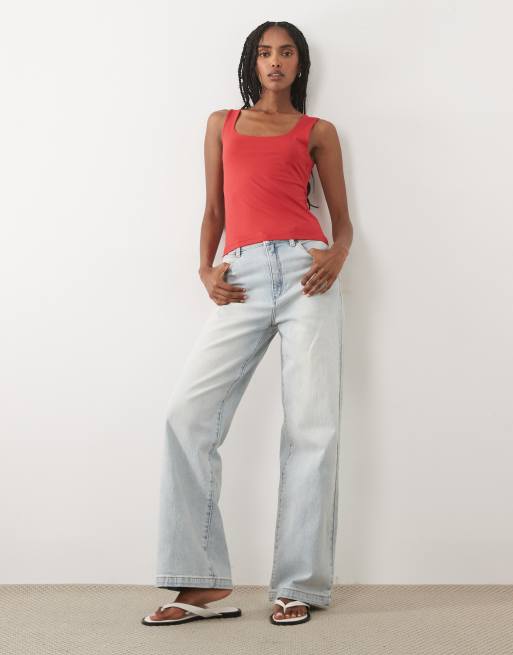 Mango - Teen - Canotta rossa con scollo squadrato, 2 di 4