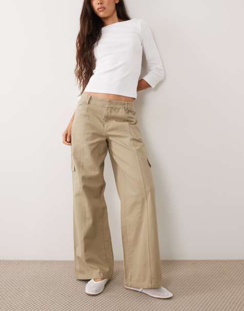 Mango Teen cargo trouser in beige - view 1