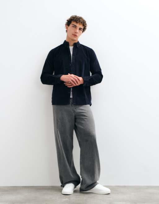 Mango Teen classic shirt in navy, 2 of 5