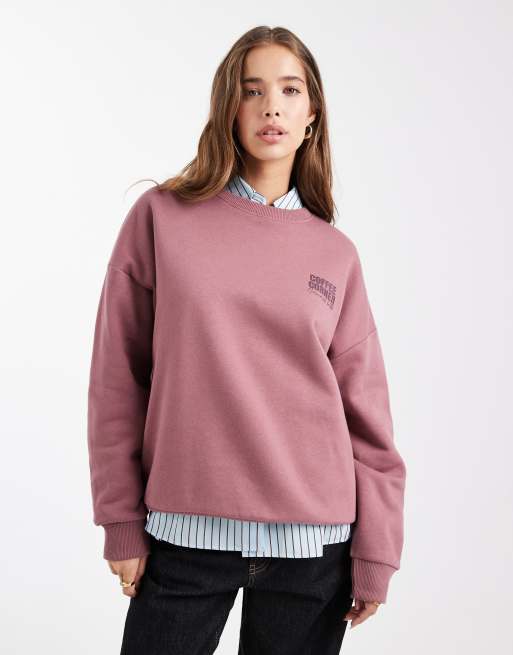 Mango Teen coffee graphic sweatshirt in pink , 2 of 4