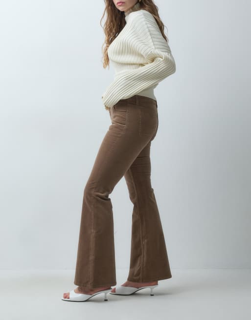 Mango Teen cord flared jean in camel, 2 of 5