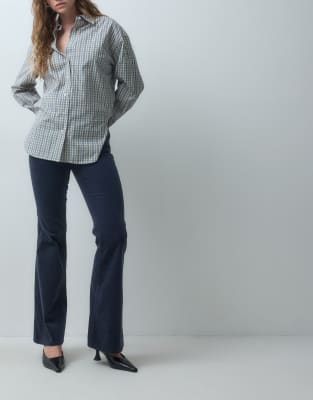 Mango Teen Cord Flared Jean In Navy