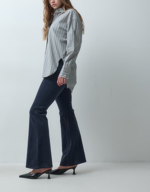 Mango Teen cord flared jean in navy, 2 of 5