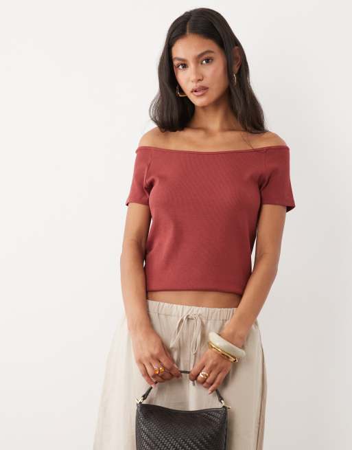Mango Teen cotton rich scoop neck T-shirt in red, 3 of 4