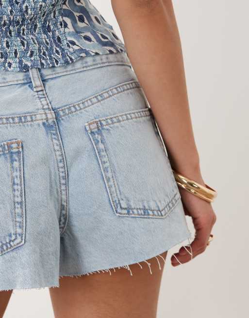 Mango - Teen - Denim microshort van 100% katoen in gebleekte wassing, 5 van 5