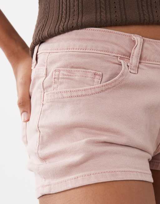 Mango Teen denim mini short in pastel pink, 5 of 5