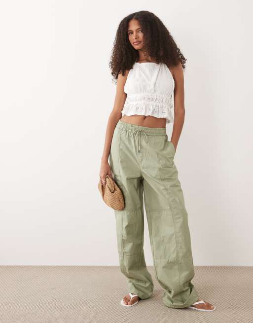 Mango Teen embroidered halterneck top in white, 2 of 4