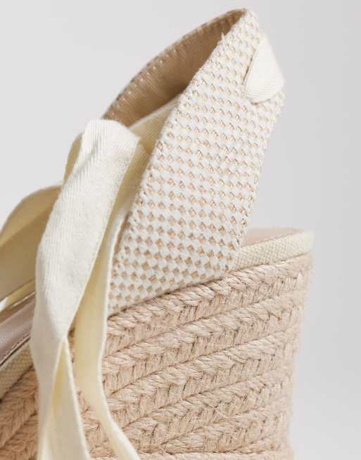 Mango - Teen - Espadrilles color panna con zeppa, 2 di 4