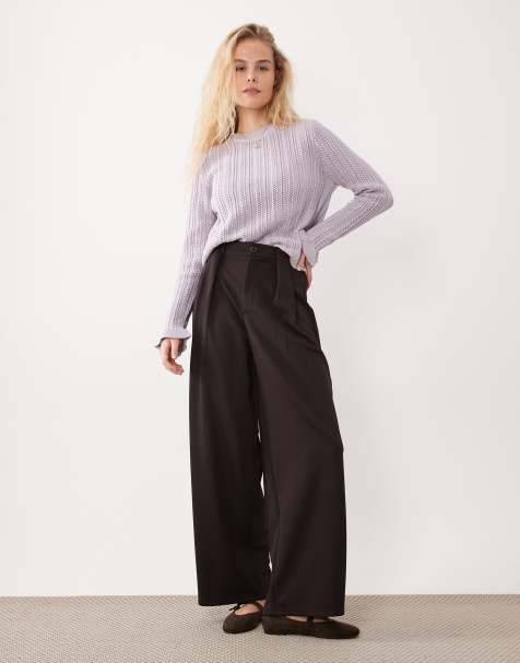 Mango – Teen – Feinstrick-Oberteil in Pastelllila mit ausgestellten Ärmeln - view 1